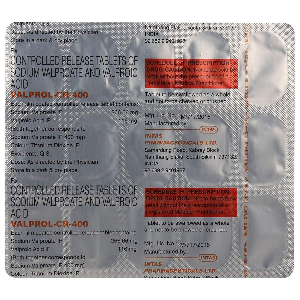 Valprol-CR-400 - Strip of 15 Tablets