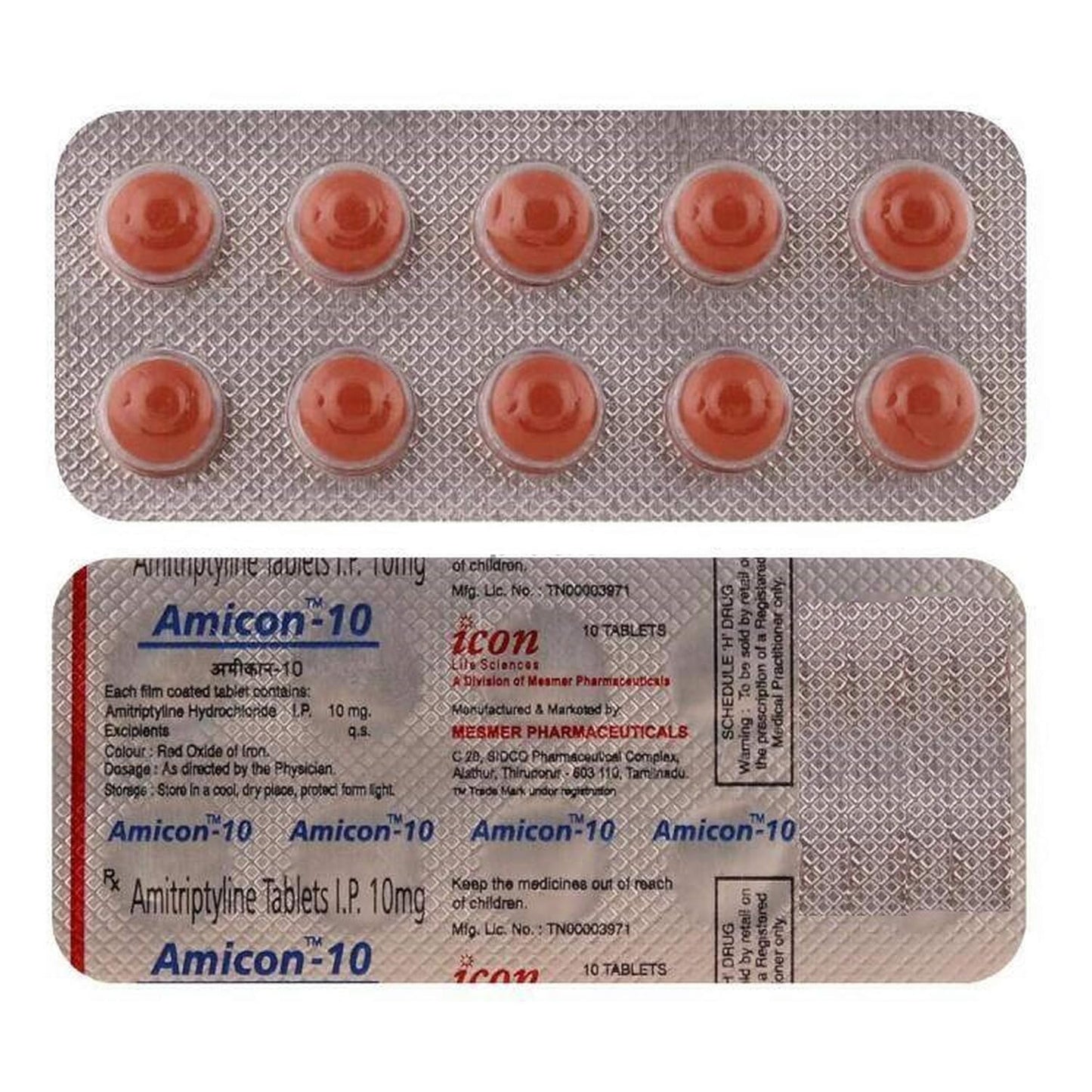 Amicon 10Mg- Blsiter Pack of 10 Tablets