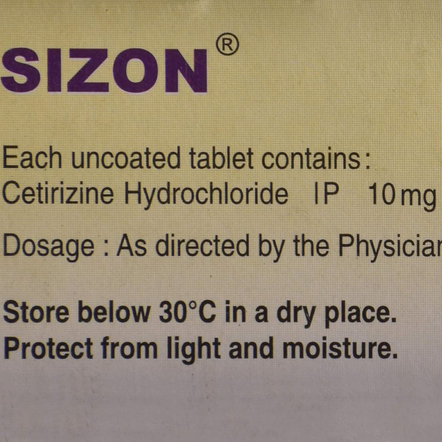 Sizon - Strip of 10 Tablets