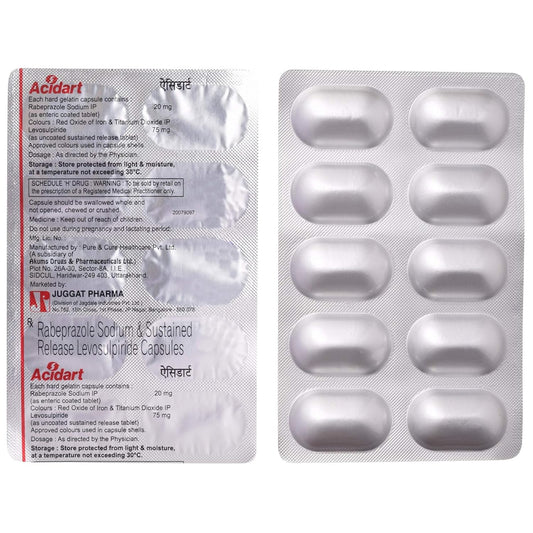 Acidart - Strip of 10 Capsules