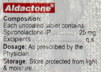 Aldactone - Strip of 15 Tablets