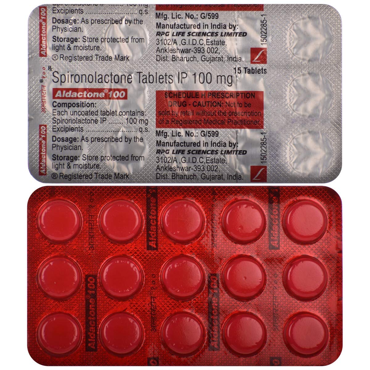 Aldactone 100 - Strip of 15 Tablets