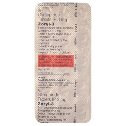 Zoryl-3 - Strip of 15 Tablets