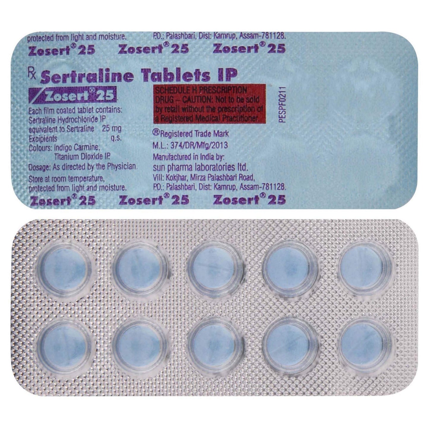 Zosert 25 - Strip of 10 Tablets