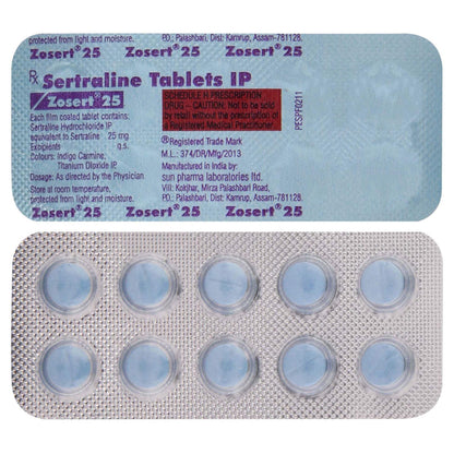 Zosert 25 - Strip of 10 Tablets