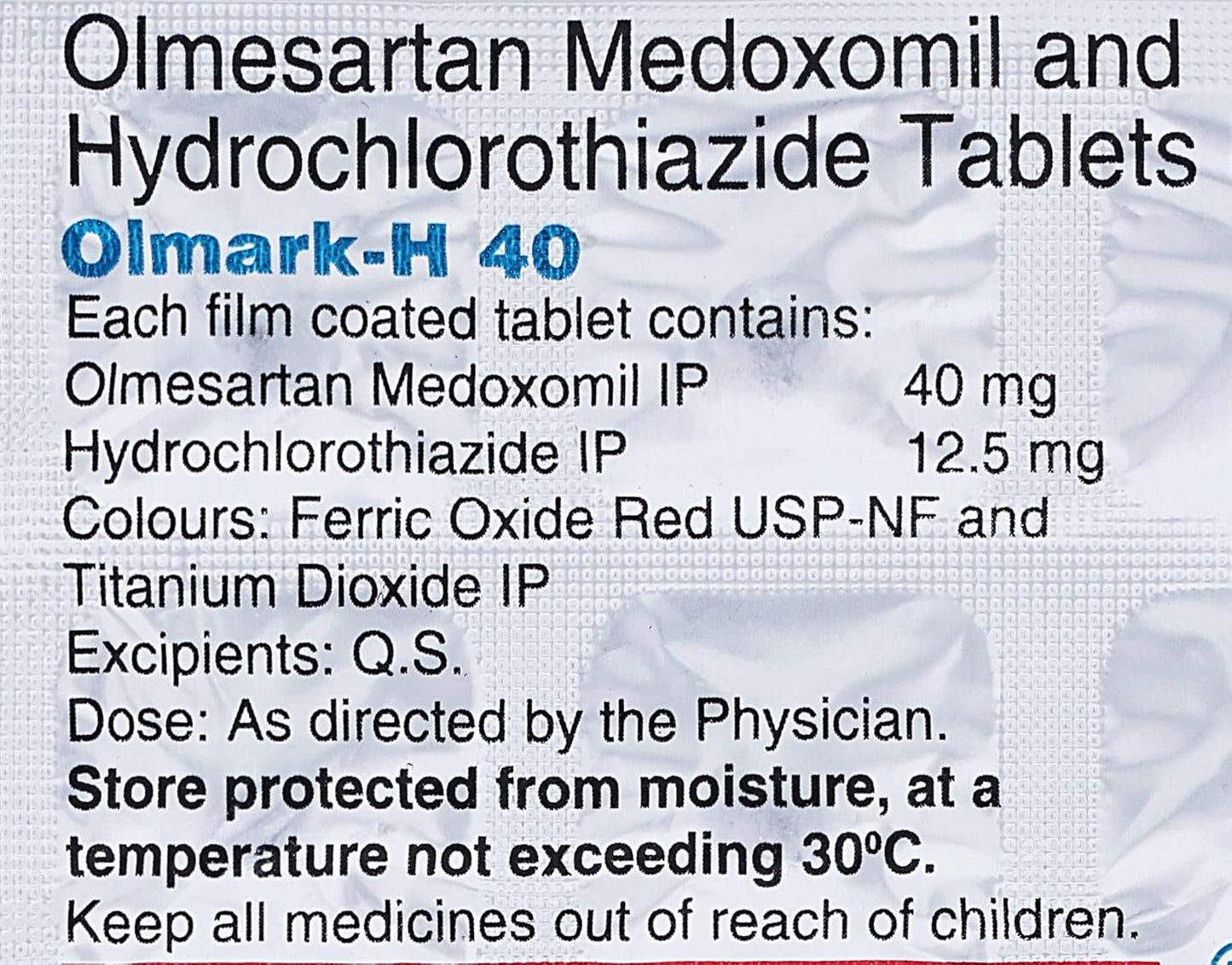 Olmark H 40 - Strip of 15 Tablets