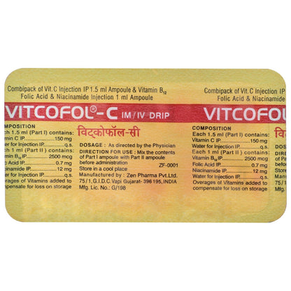 Vitcofol-C - Ampule of 1.5 ml Injection