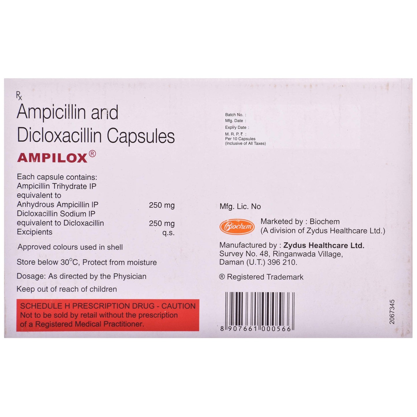 Ampilox - Strip of 10 Capsules