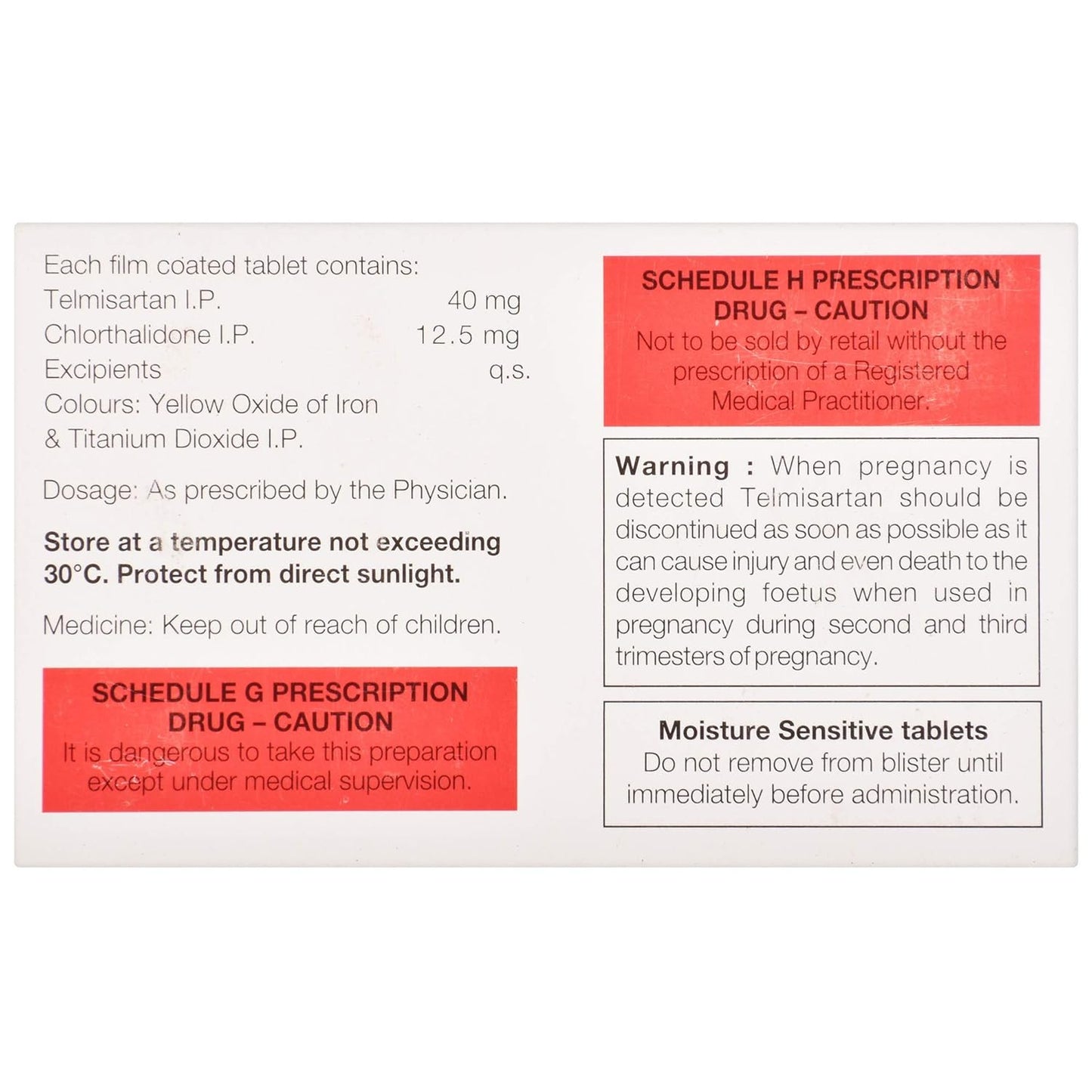 Telpres CT 40/12.5 - Strip of 15 Tablets