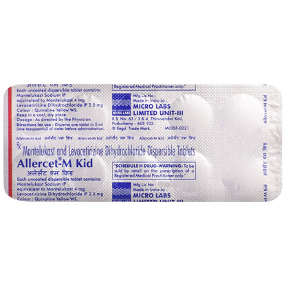 Allercet M Kid - Strip of 10 Tablets