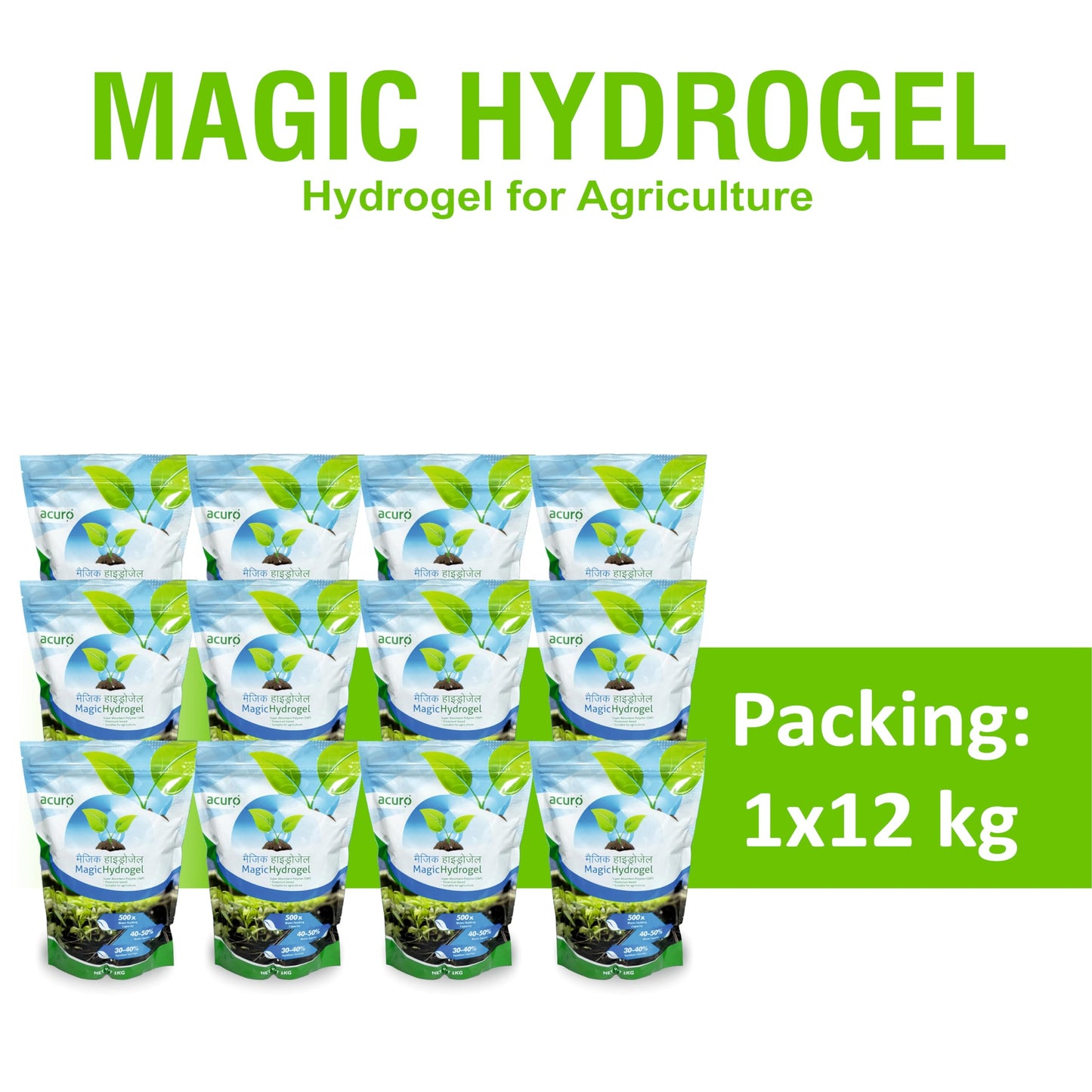 acuro MAGIC HYDROGEL For Agriculture, Home Plants And Garden (White)