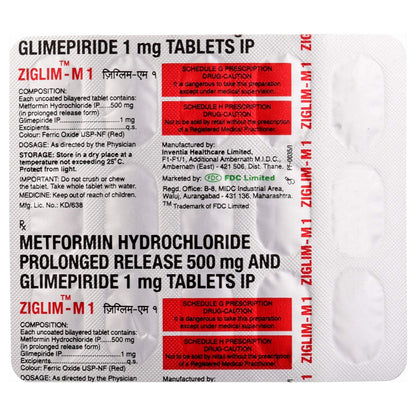 Ziglim M1 - Strip of 15 Tablets