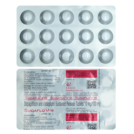 Sugaflo V 10 -Strip of 15 Tablets