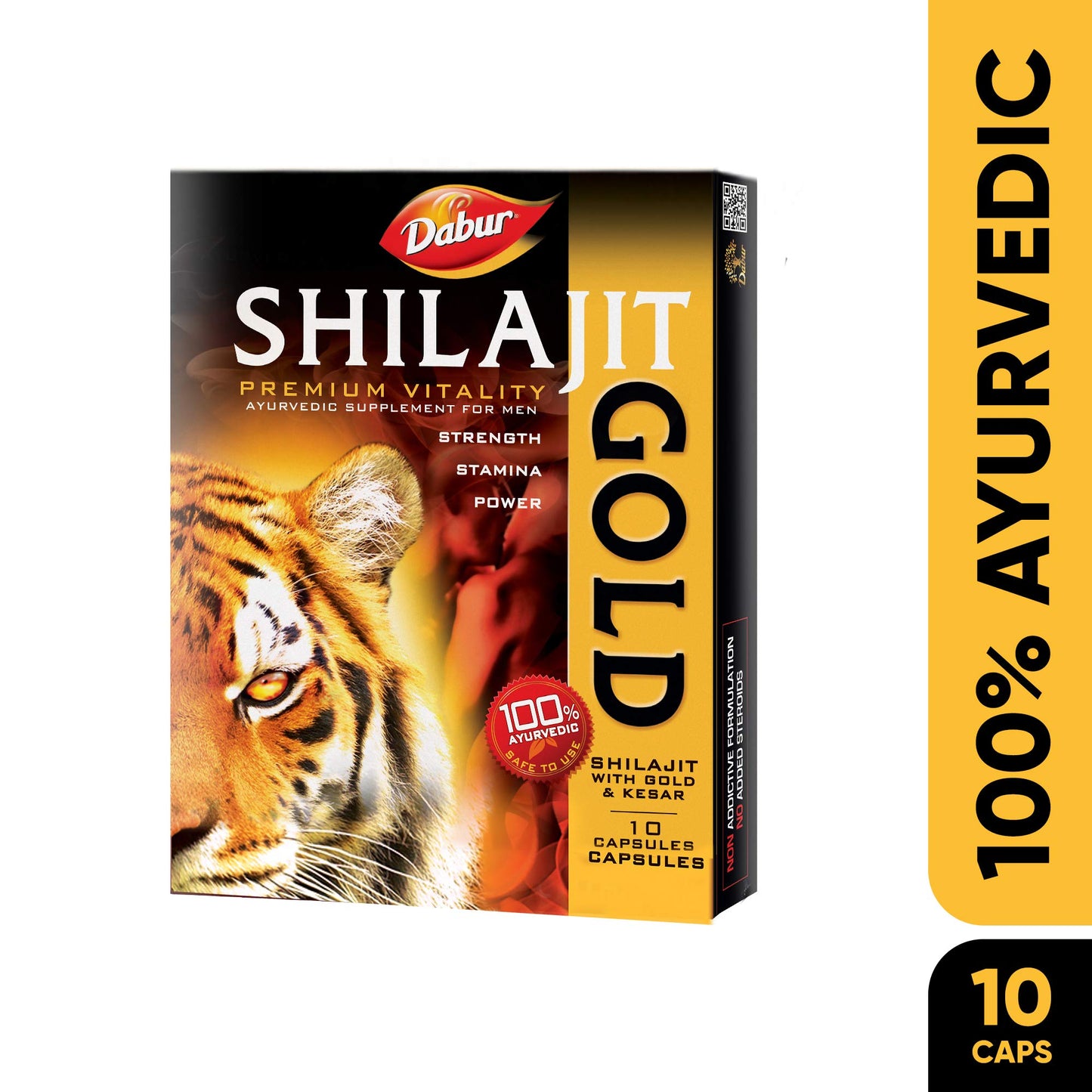 Dabur Shilajit Gold - 20 Capsules | 100% Ayurvedic Capsules for Strength , Stamina and Power | Premium Ayurvedic Supplement | For Men