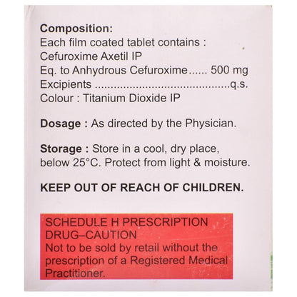 Augxetil 500 - Strip of 10 Tablets