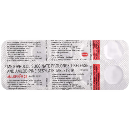 Amlopin M 25 - Strip of 10 Tablets