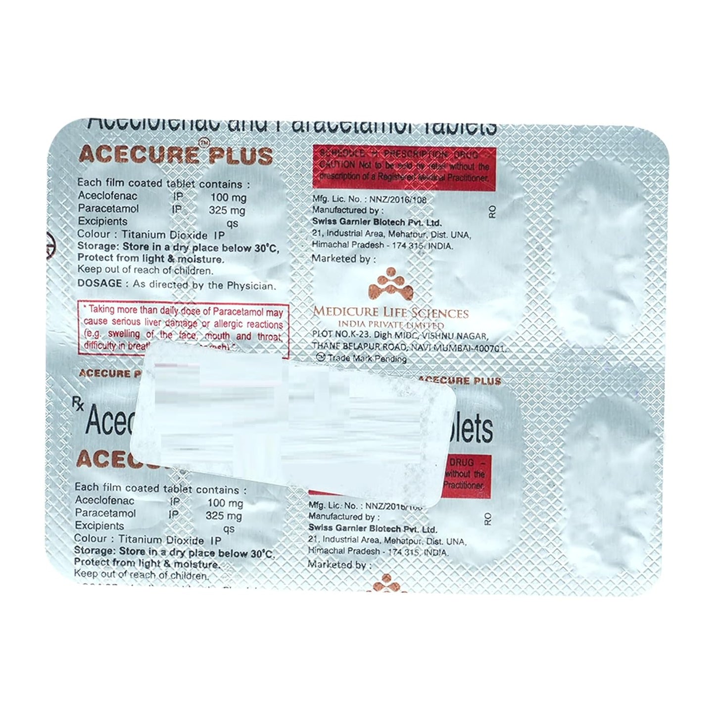 Acecure Plus - Strip of 10 Tablets