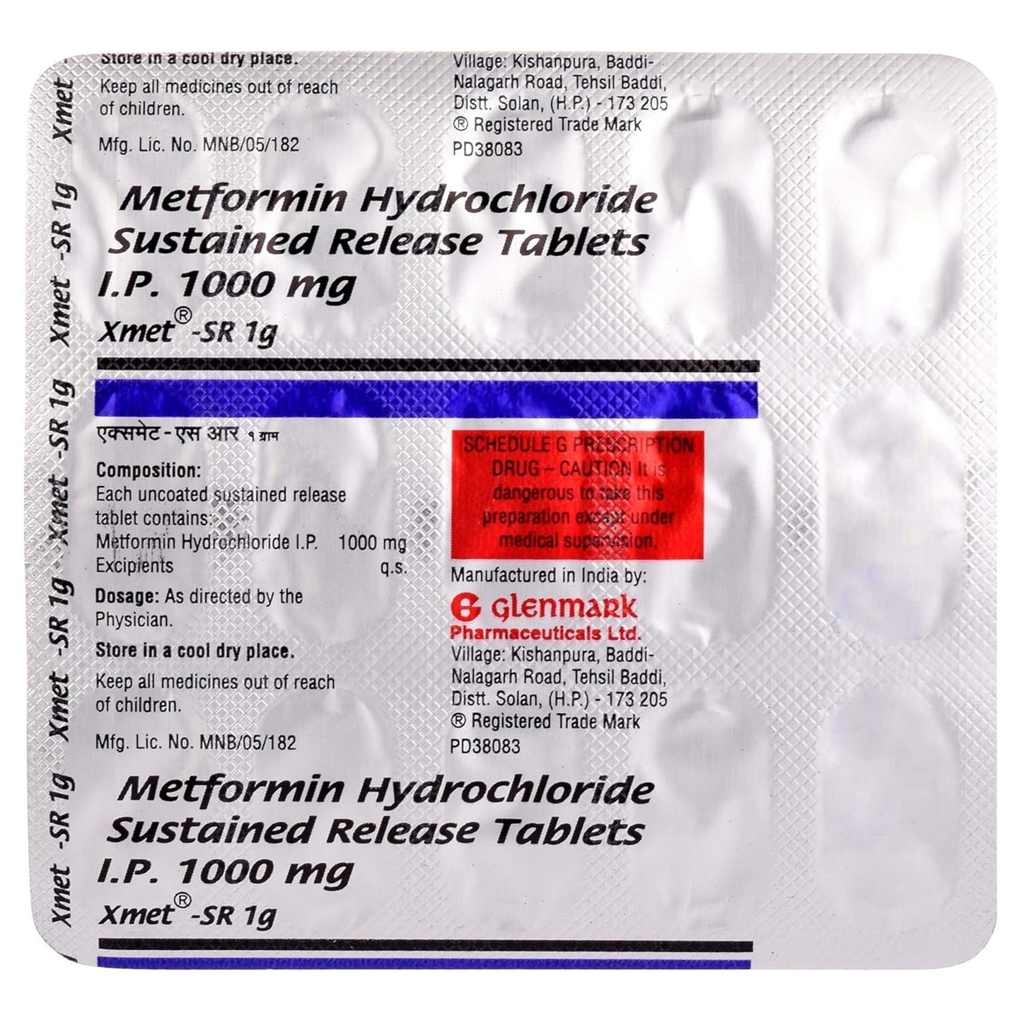 Xmet-SR 1g - Strip of 15 Tablets