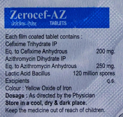 Zerocef - AZ - Strip of 10 Tablets