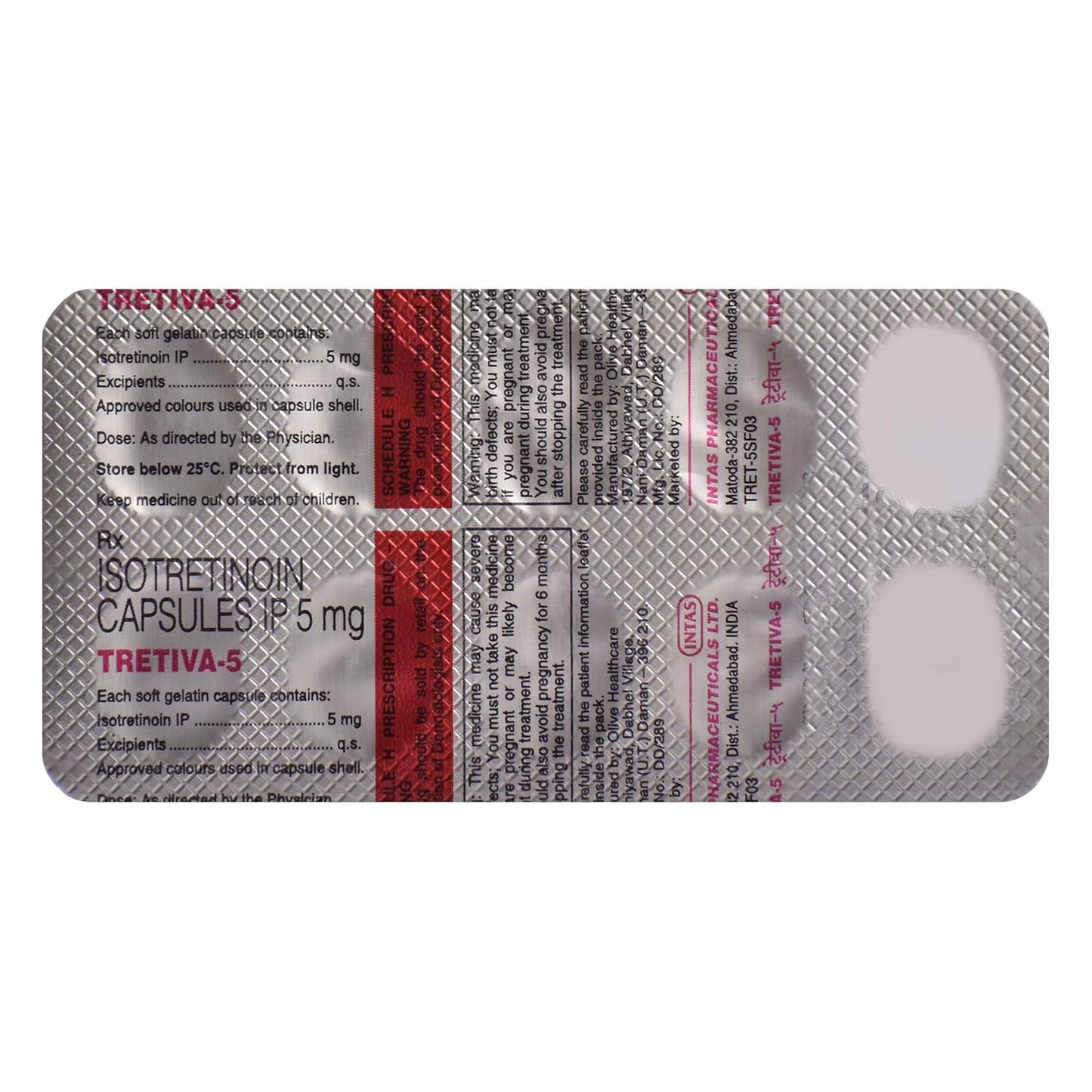 Tretiva 5 - Strip of 10 Capsules