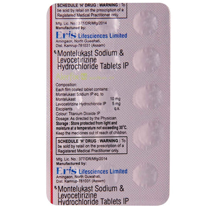 Alerfix-M 10 mg /5mg - Strip of 15 Tablets