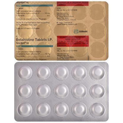 Vertin 16 - Strip of 15 Tablets