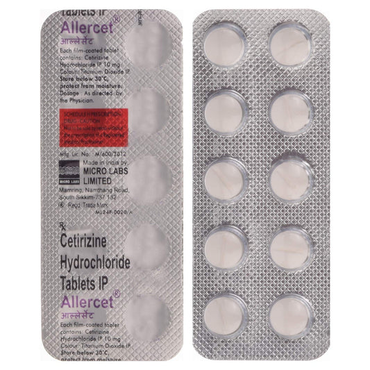 Allercet - Strip of 10 Tablets