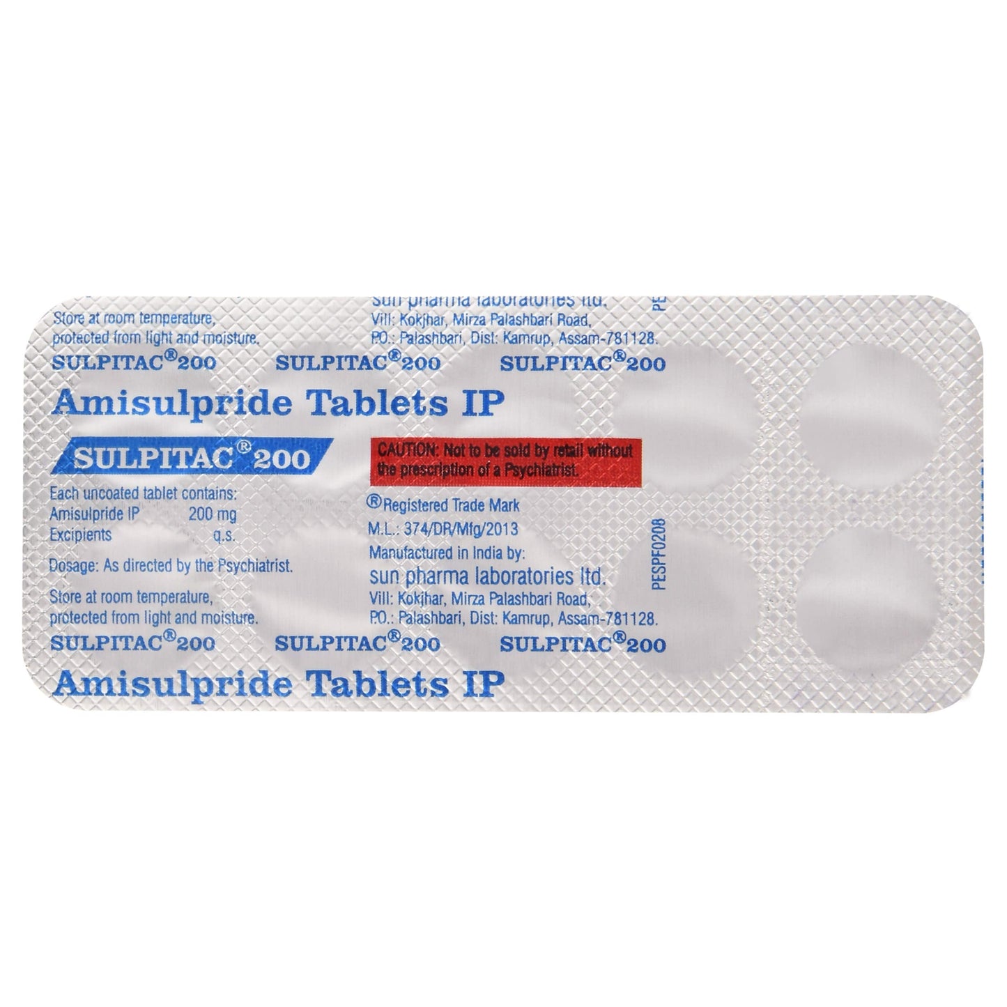 Sulpitac 200 - Strip of 10 Tablets