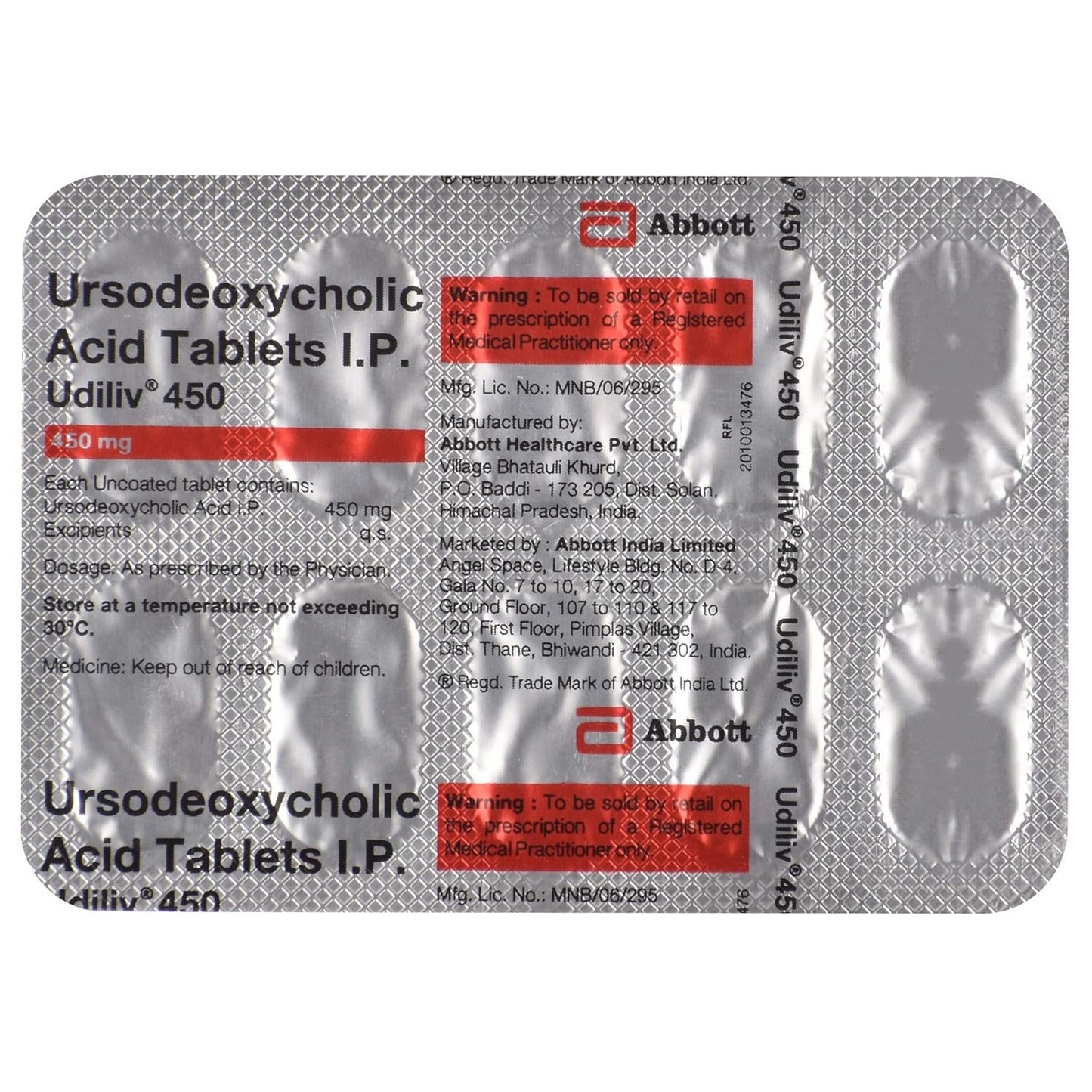 Udiliv 450 - Strip of 10 Tablets