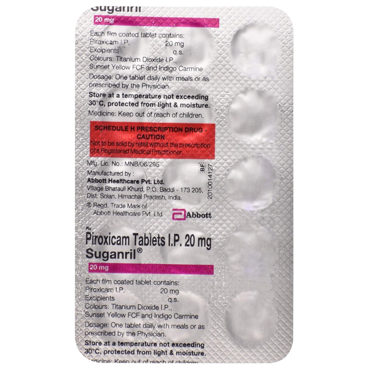 Suganril 20mg - Strip of 15 Tablets