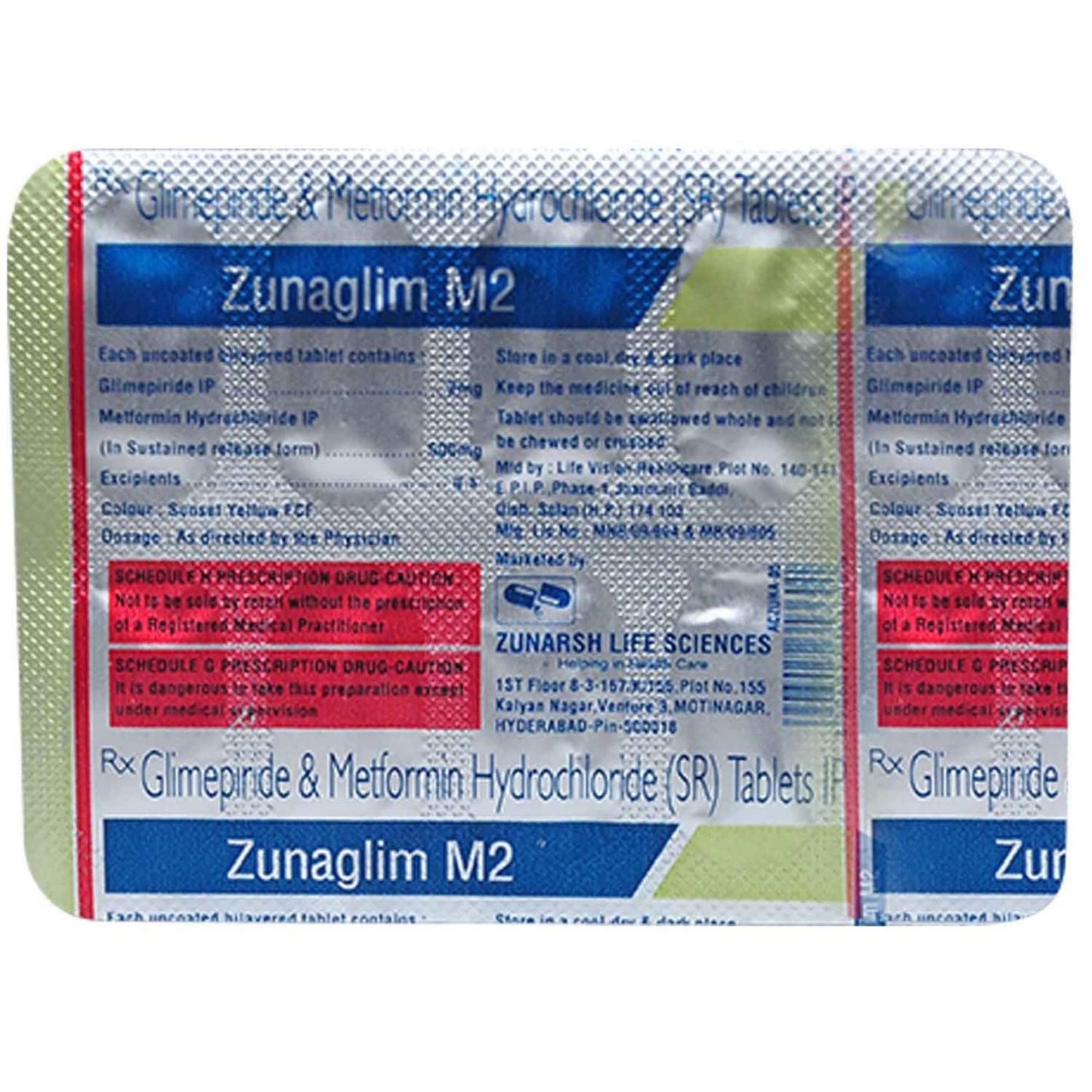 Zunaglim M 2 - Strip of 10 Tablets