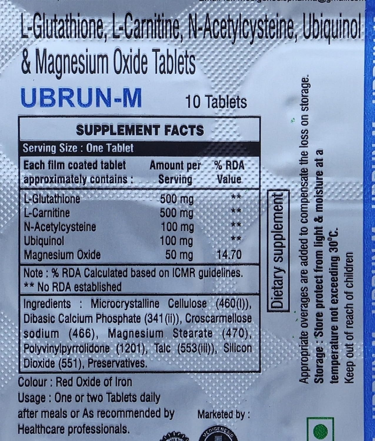 Ubrun M - Strip of 10 Tablets