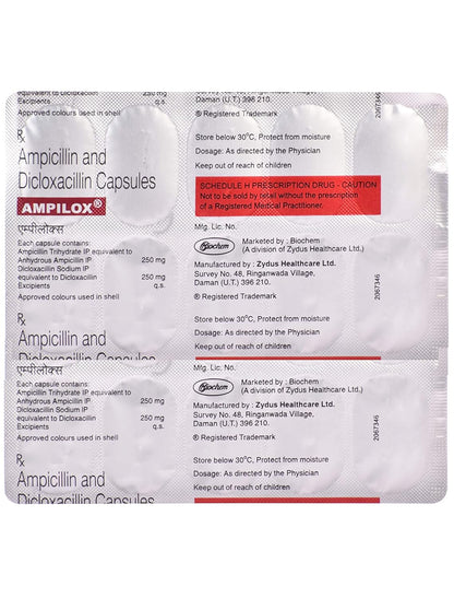 Ampilox 250mg/250mg - Strip of 15 Capsules