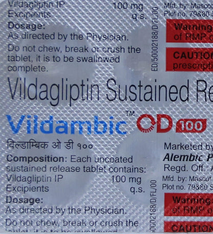 Vildambic OD 100 - Strip of 10 Tablets