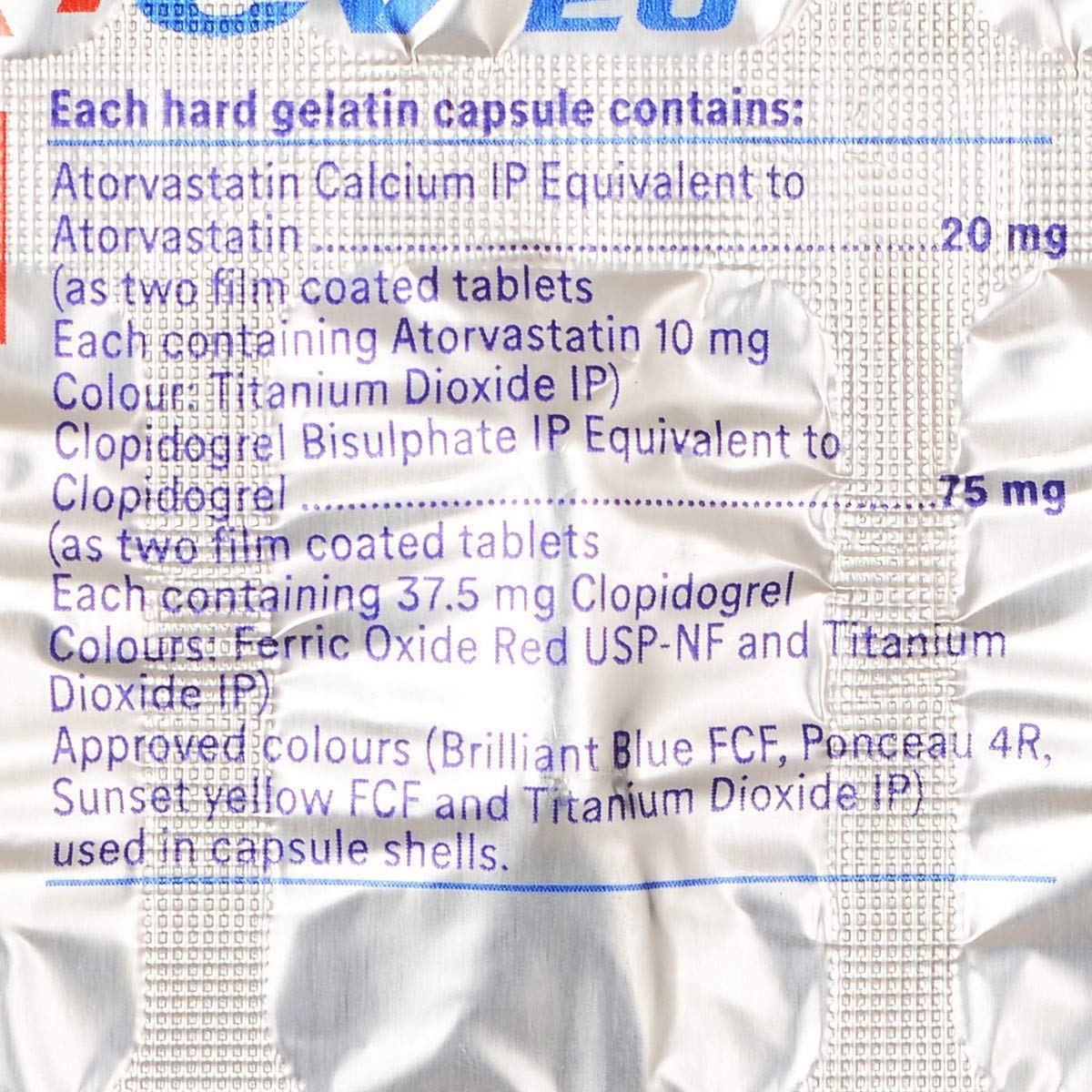 Atocor-CV 20mg - Strip of 10 Capsules