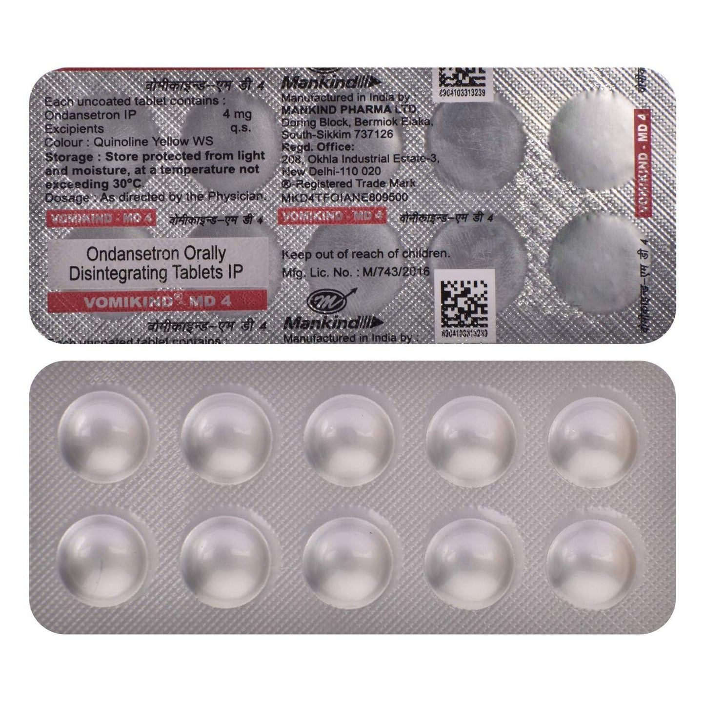 Vomikind MD 4 - Strip of 10 Tablets