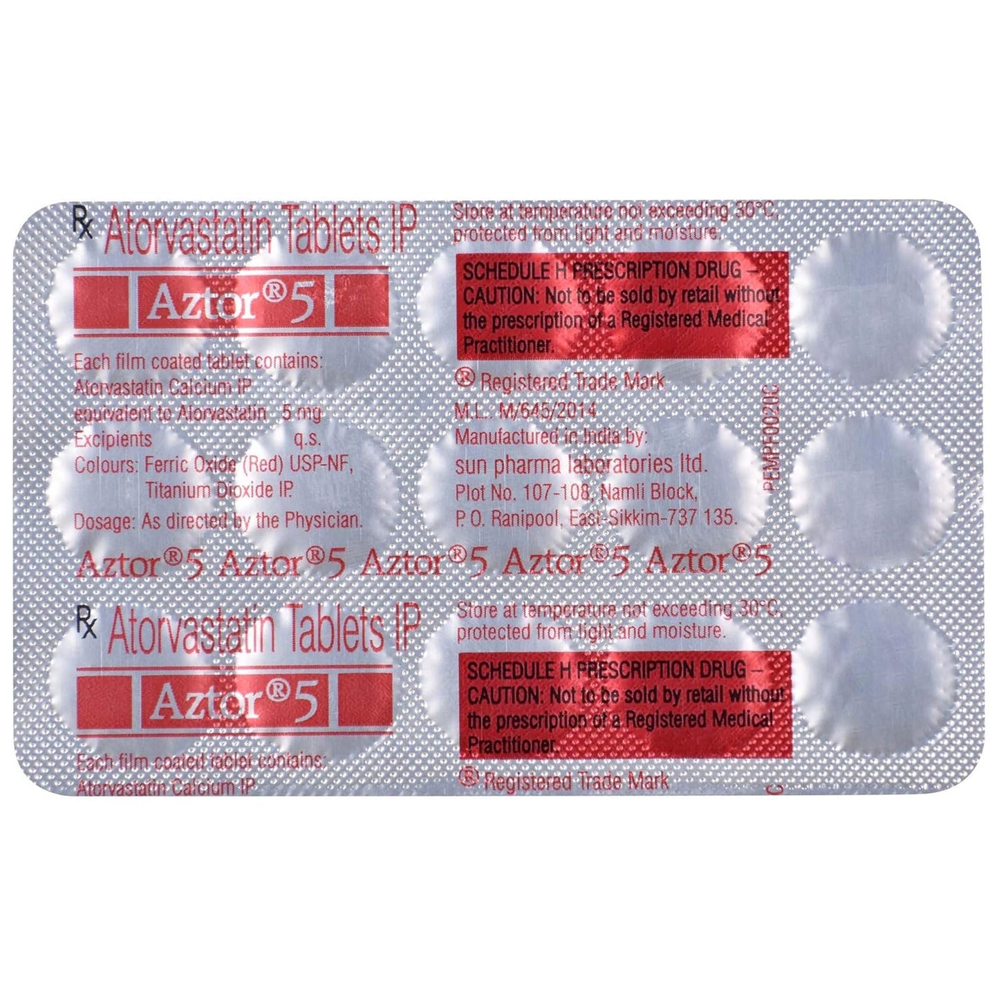 Aztor 5 - Strip of 15 Tablets