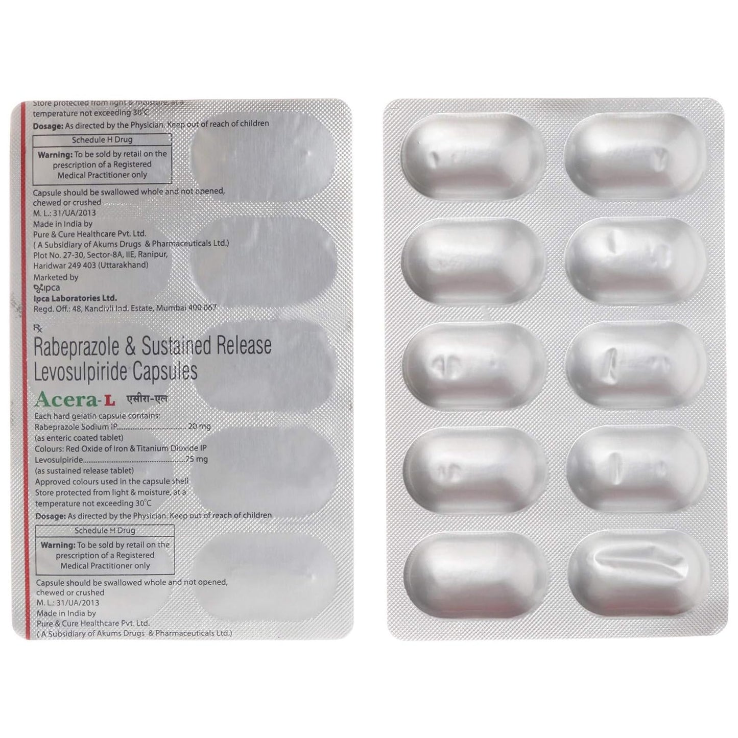 Acera-L - Strip of 10 Capsules