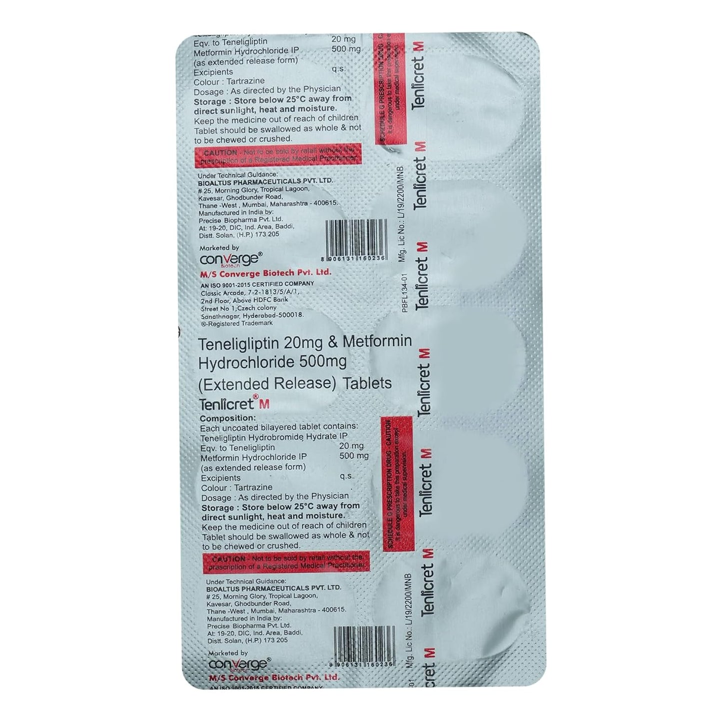 Tenlicret M - Strip of 10 Tablets