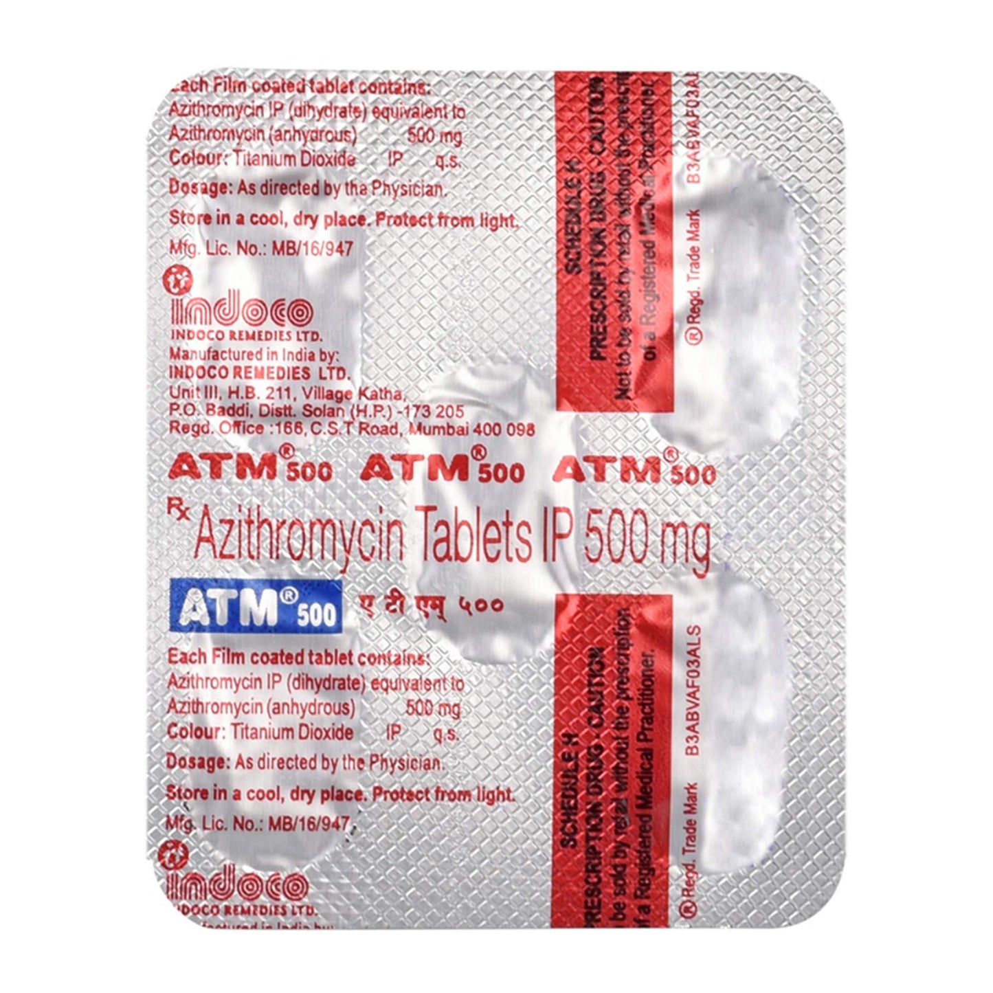 ATM 500 - Strip of 5 Tablets