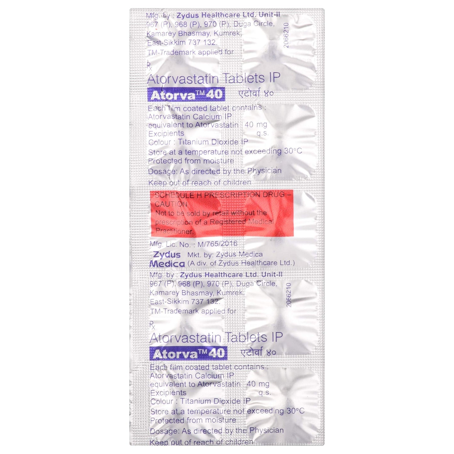 Atorva 40 - Strip of 10 Tablets