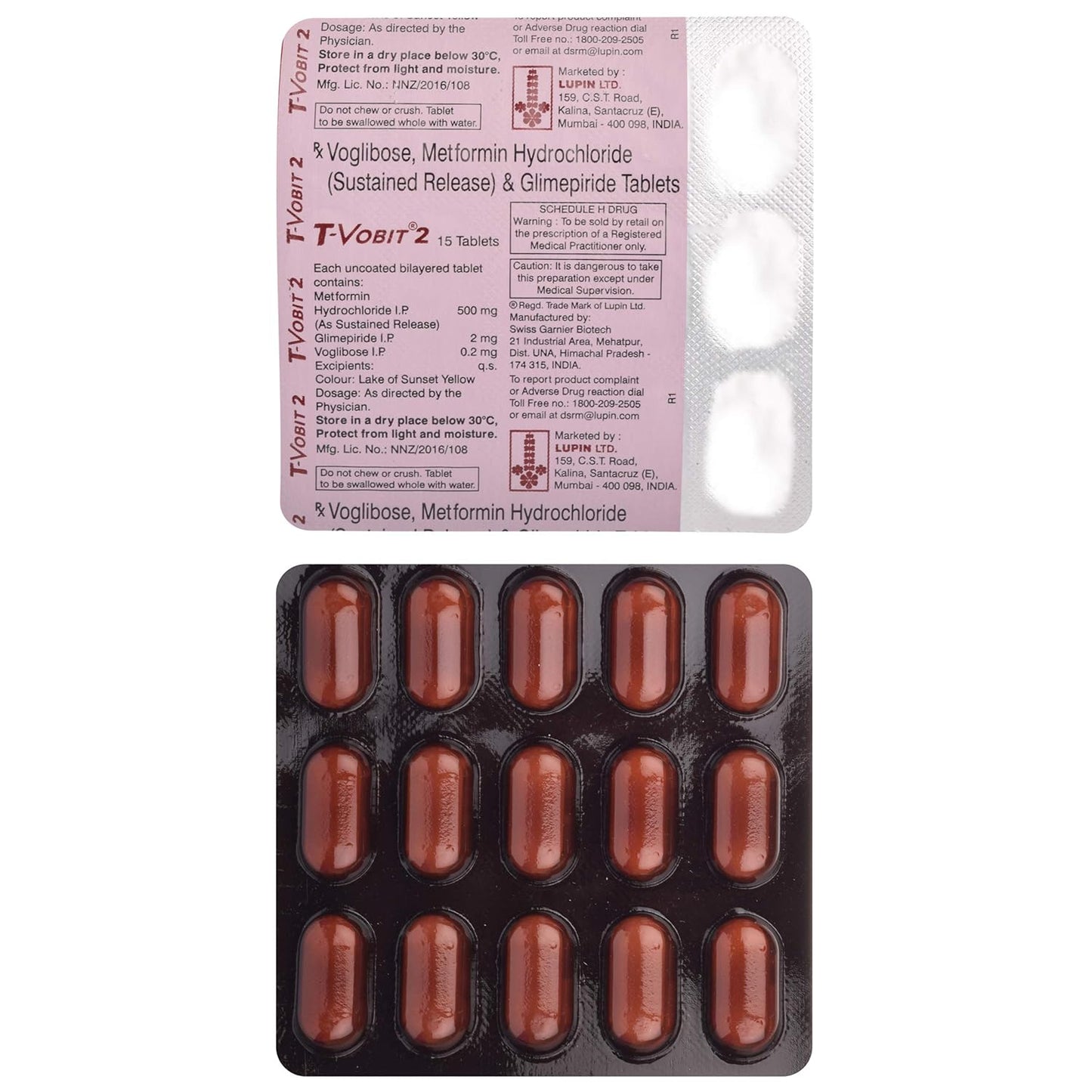 T-Vobit 2 - Strip of 15 Tablets