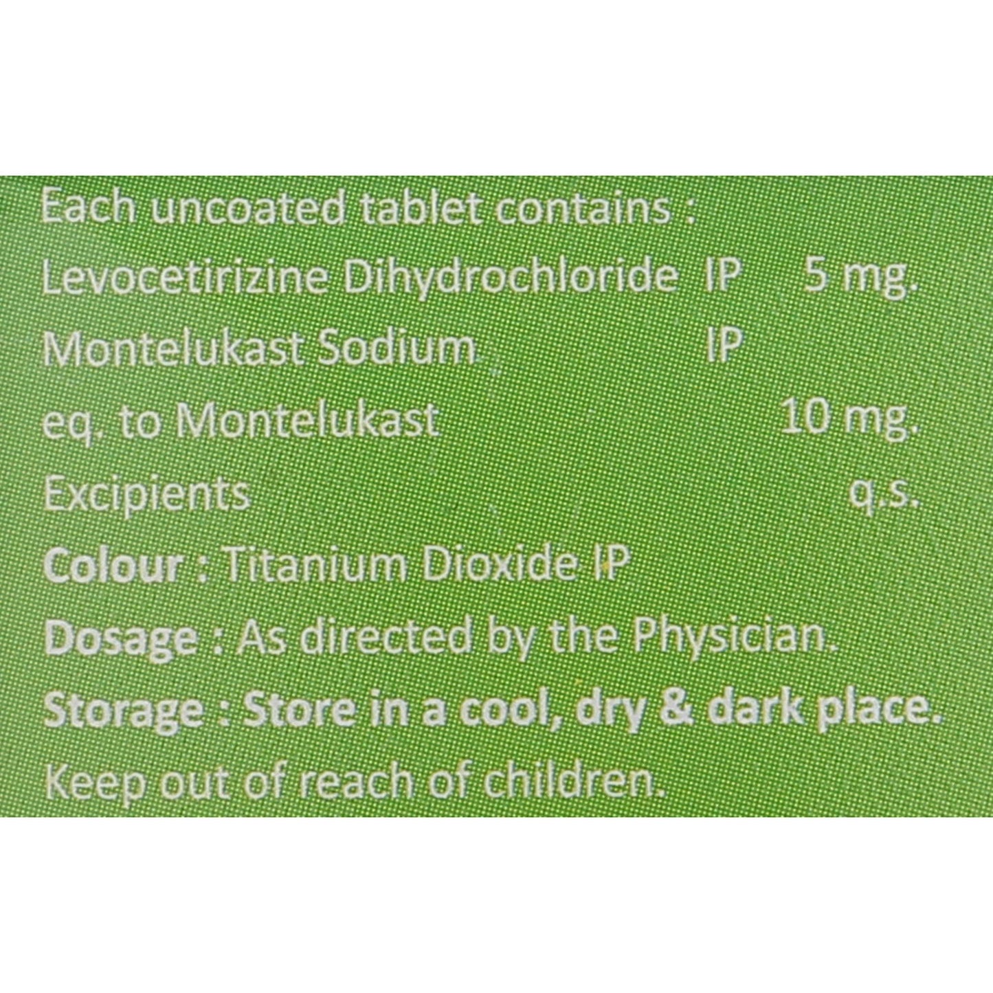 Verkast LC - Strip of 10 Tablets