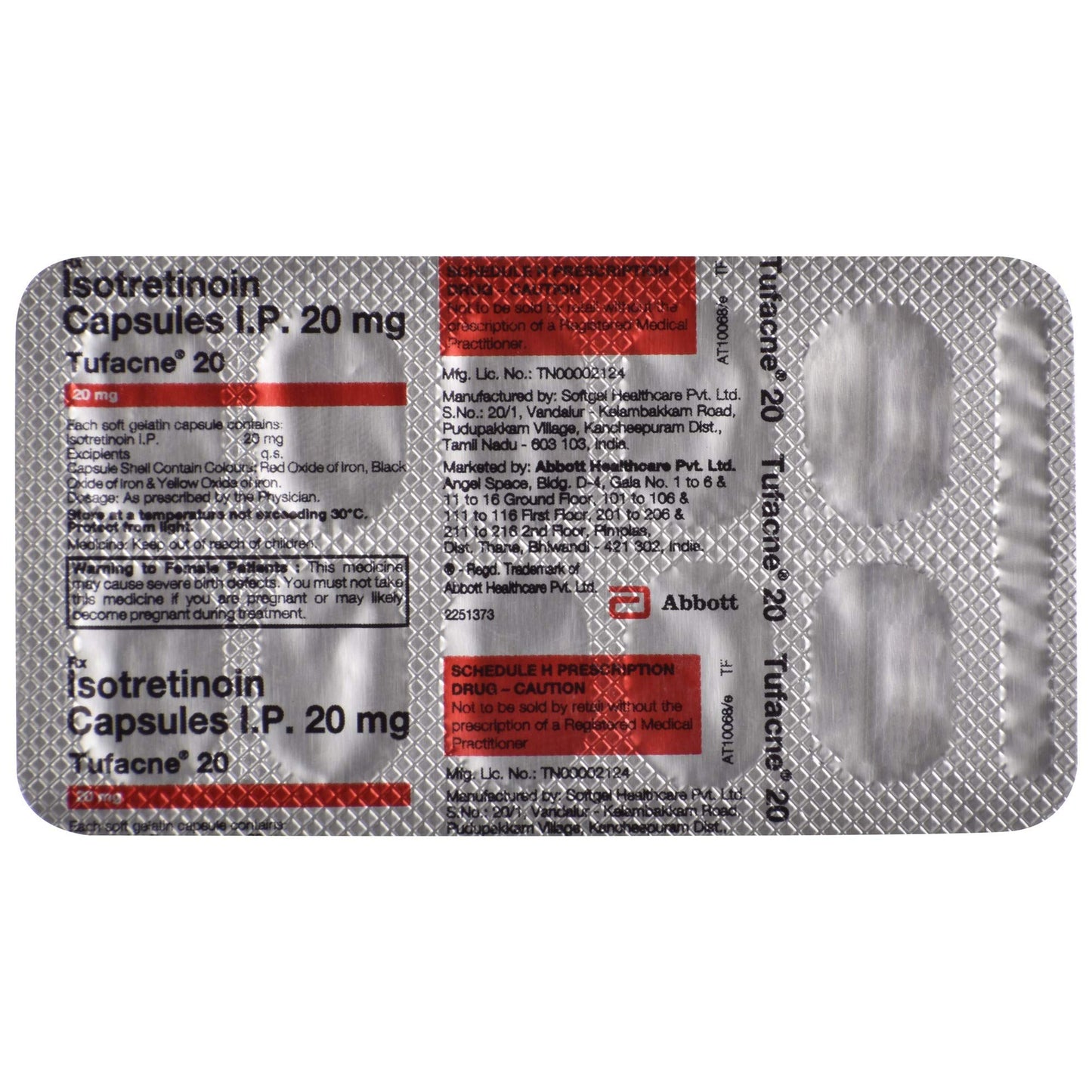 Tufacne 20 - Strip of 10 Capsules