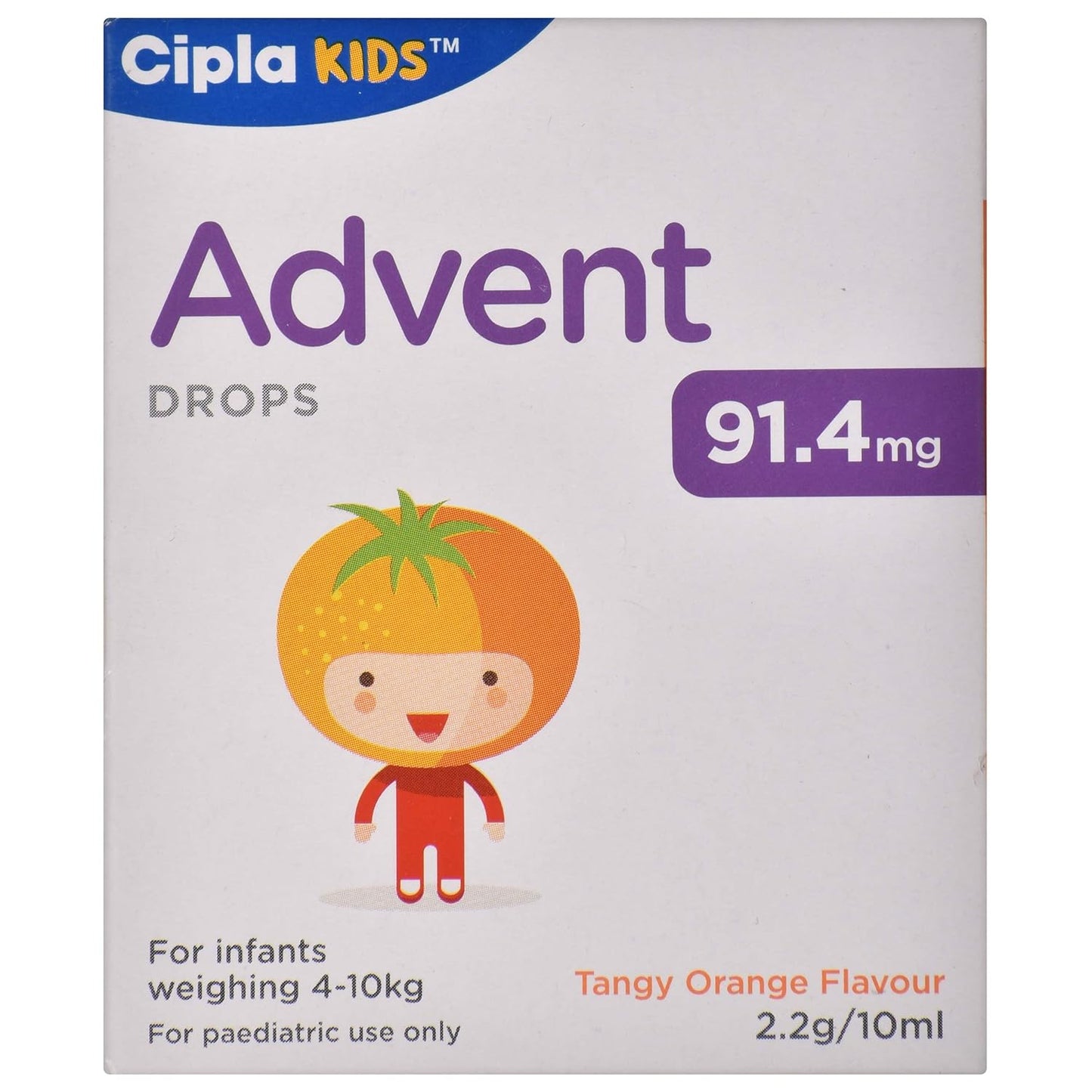 Advent 91.4mg Tangy Orange Flavour - Bottle of 10 ml Drops