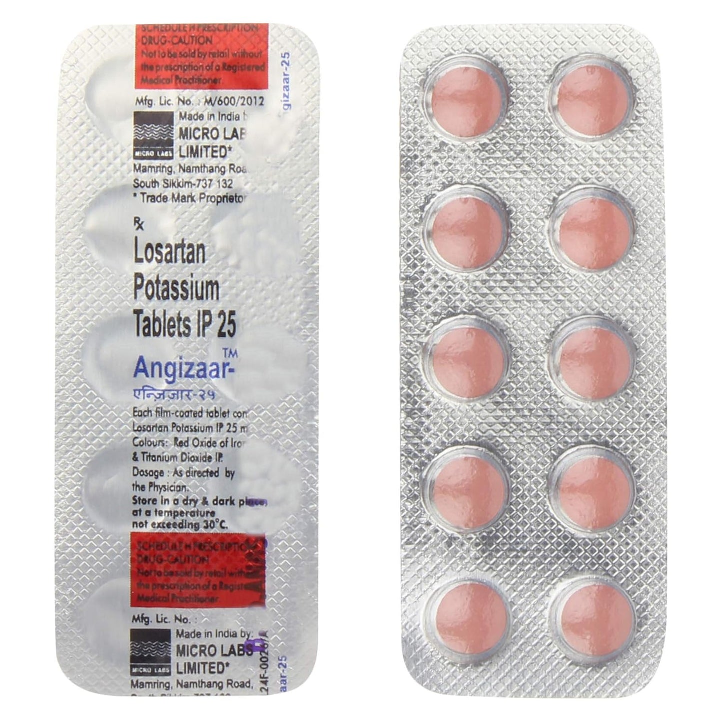 Angizaar-25 - Strip of 10 Tablets