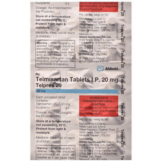 Telpres 20 - Strip of 15 Tablets