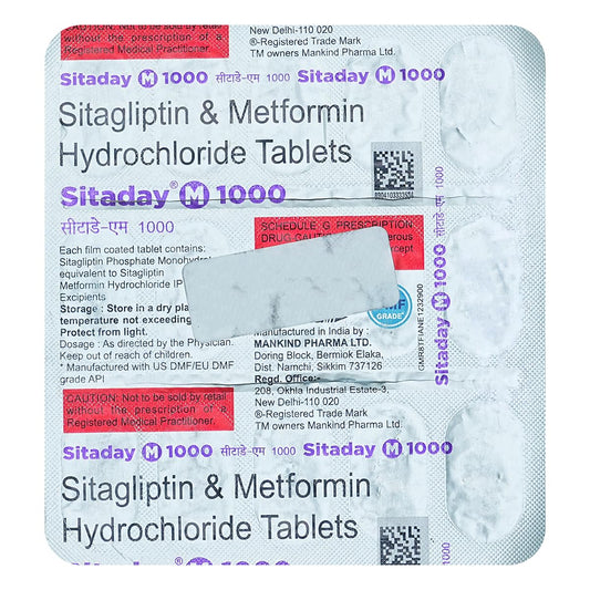 Sitaday M 1000 - Strip of 15 Tablets