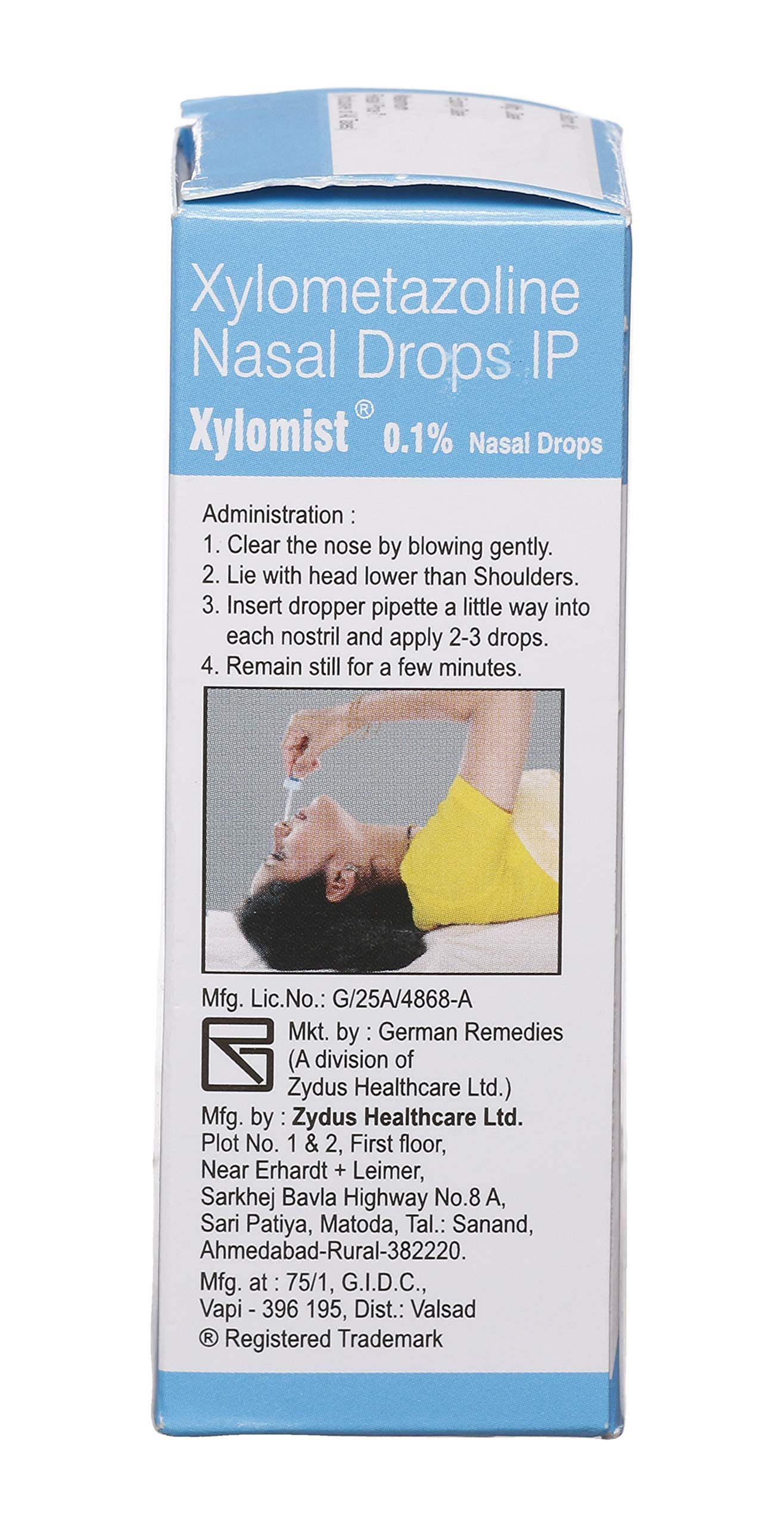 Xylomist 0.1% - Bottel of 10 ml Nasal Drops