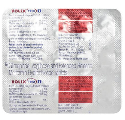 Volix Trio 1 - Strip of 15 Tablets